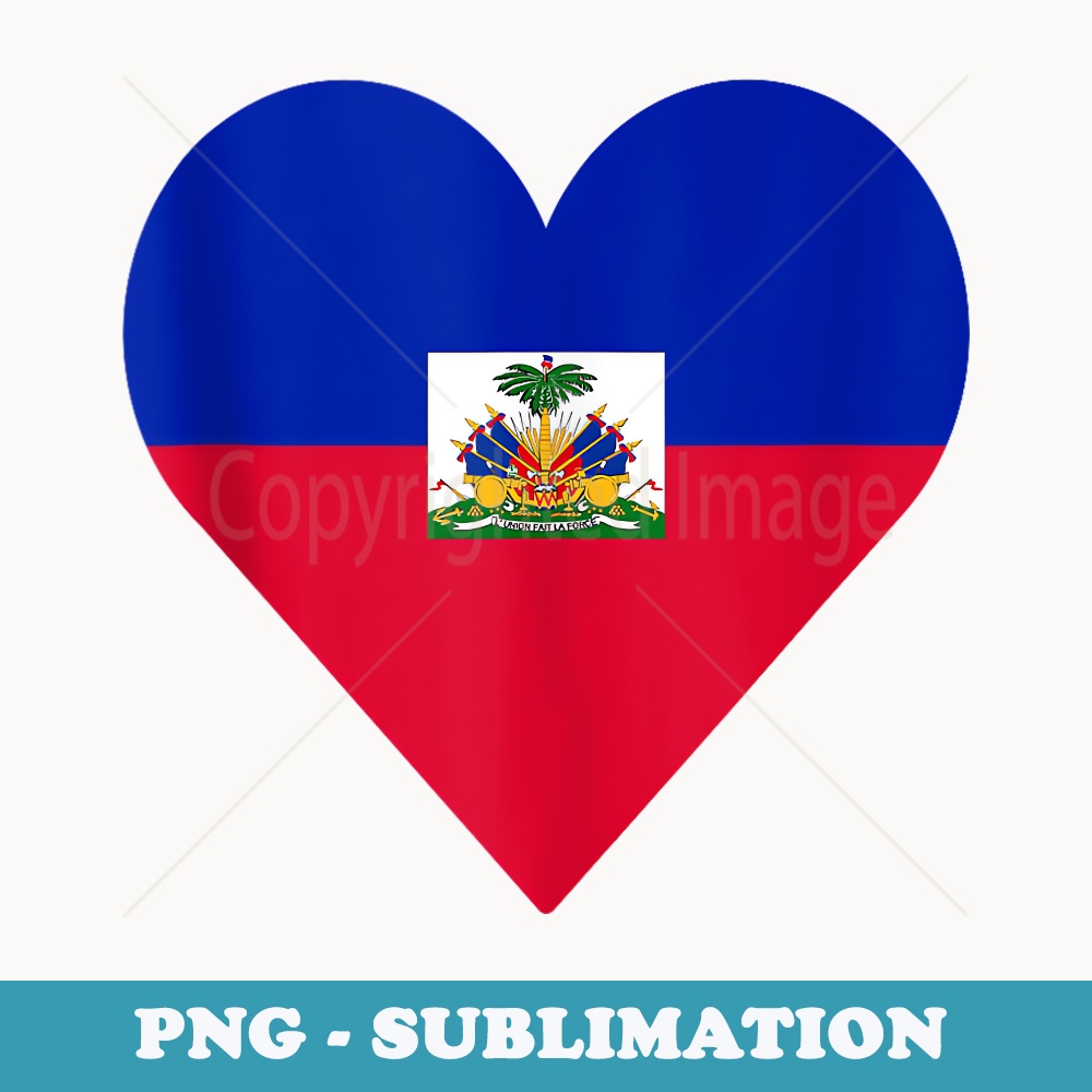 Haiti Heart Flag Haitian Flag Day - Sublimation PNG File