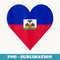 Haiti Heart Flag Haitian Flag Day - Sublimation PNG File