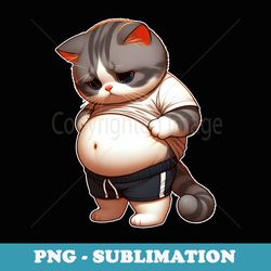 funny fat cat chonk cat design chubby feline pet cat lovers - modern sublimation png file