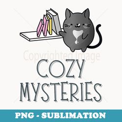 cozy mysteries cute cat cozy murder mystery cat detective - premium sublimation digital download