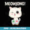 Funny Mahjong Cat, Meowjong, Cute Cat China - Aesthetic Sublimation Digital File