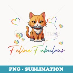 lgbtq ally cat pride rainbow flag kitten lover cute gay cat - stylish sublimation digital download