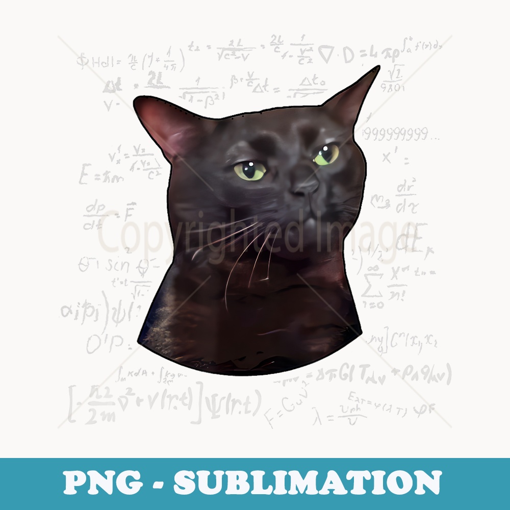Funny Cat Zoning Out For Cat Day Or Halloween - Aesthetic Sublimation Digital File