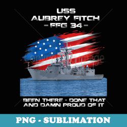 uss aubrey fitch ffg-34 class frigate american flag veteran - decorative sublimation png file