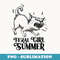 Feral Girl Summer Funny Cat Lover Summer Design Girls - Vintage Sublimation PNG Download