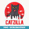 Funny Cat Catzilla Humor and Horror Movies Lovers Cat Owner - Signature Sublimation PNG File