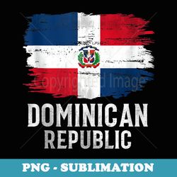 vintage dominican republic flag - digital sublimation download file