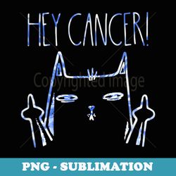 stomach cancer awareness hey cancer f u cat orange ribbon - instant sublimation digital download