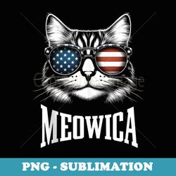 4th of july kitty meowica american flag cat - aesthetic sublimation digital file