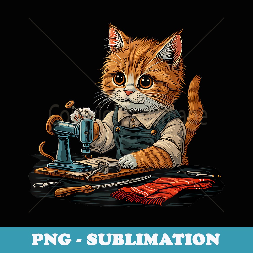 Funny Cat Tailor - Professional Sublimation Digital Download