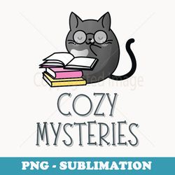 cozy mysteries cute cat cozy murder mystery cat detective - artistic sublimation digital file