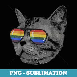 pride month american shorthair rainbow flag - vintage sublimation png download