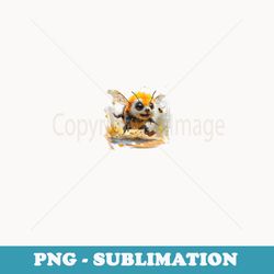 cute anime bumble bee running insect honey bee smiling art - instant sublimation digital download