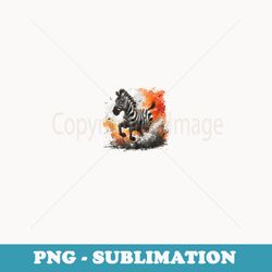 cute anime zebra running zoo animal safari cool abstract art - png transparent sublimation design