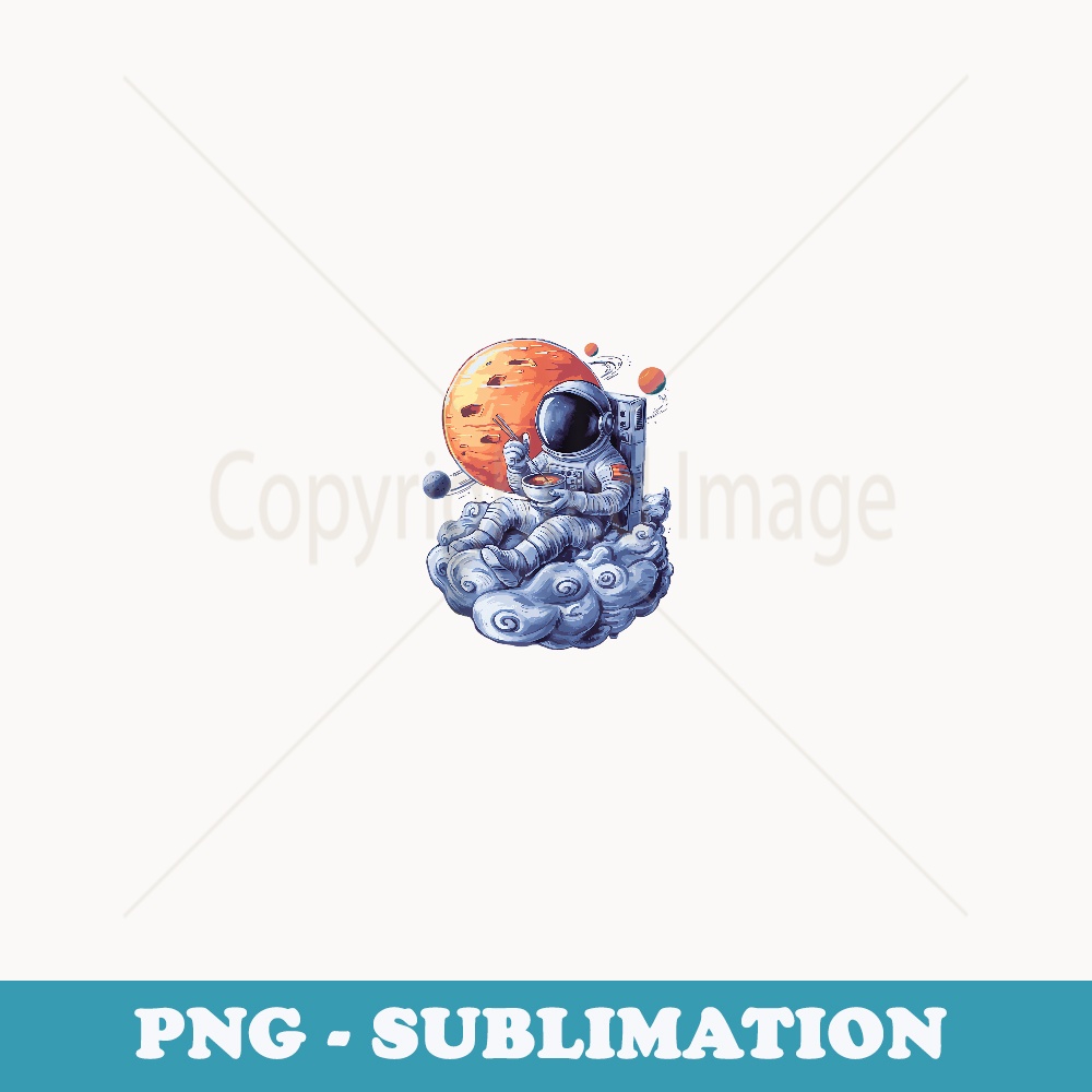 Funny Astronaut Eats Ramen Anime Space Cool Space Ramen food - Instant Sublimation Digital Download