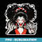 Geisha Tattoo Inspired Tiger Geisha Kawaii Detail Graphic - Unique Sublimation PNG Download