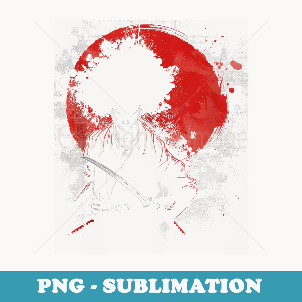 Cool Anime Samurai Manga Style Art American Men - Signature Sublimation PNG File