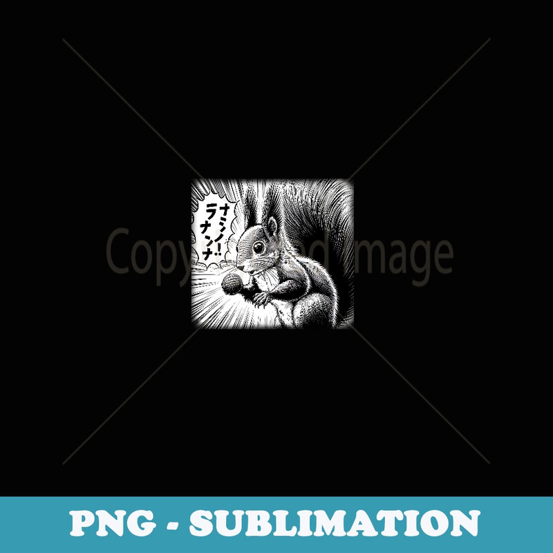 Anime Aesthetic Squirrel Lover Manga Art Squirrel - Artistic Sublimation Digital File