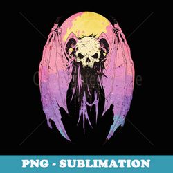 creepy anime pastel goth vampire sky cat kawaii bat graphic - artistic sublimation digital file