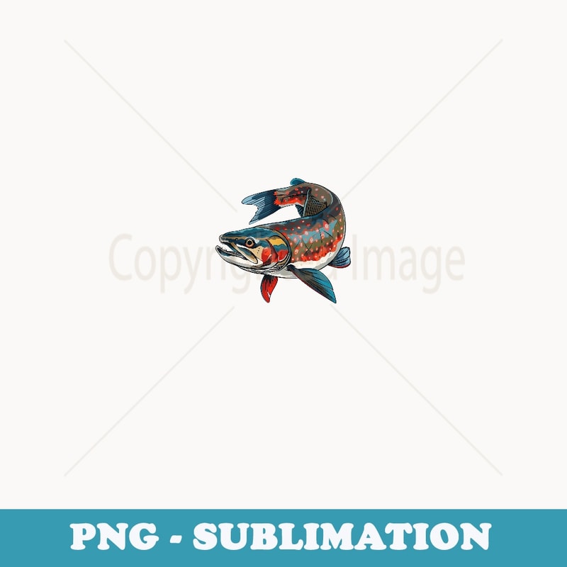 Brook Trout Anime - Instant PNG Sublimation Download