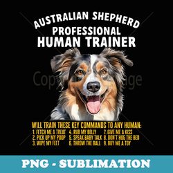 professional human trainer australian shepherd - artistic sublimation digital file