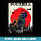 Pugzilla - Retro PNG Sublimation Digital Download