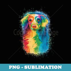 retro colorful dog dog lover - unique sublimation png download