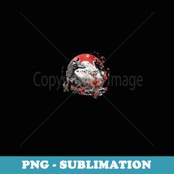 floral wildlife lizard japanese art komodo dragon - sublimation digital download