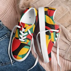 juneteenth women’s lace-up canvas shoes