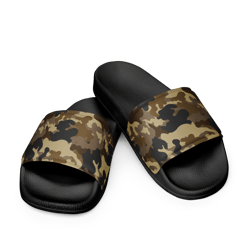 camouflage army brown color women's slides