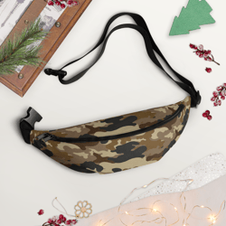 camouflage army brown color fanny pack