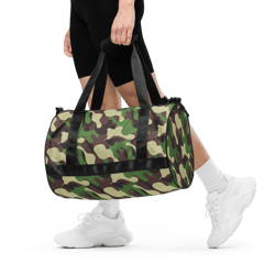 military camouflage nature gym bag
