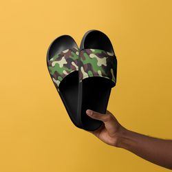 military camouflage of nature men’s slides