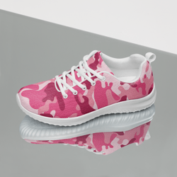 seamless camouflage pink women’s athletic shoes