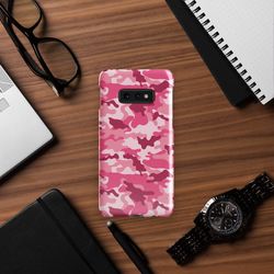 seamless camouflage pink snap case for samsung®