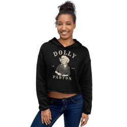 dolly parton fans crop hoodie