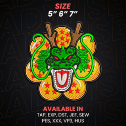 dragonball z inspired embroidery design