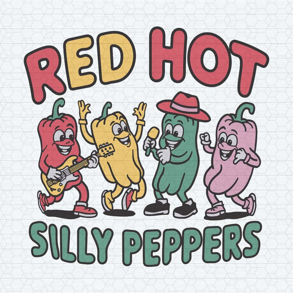 Meme Red Hot Silly Peppers Cute Chillies SVG.jpg