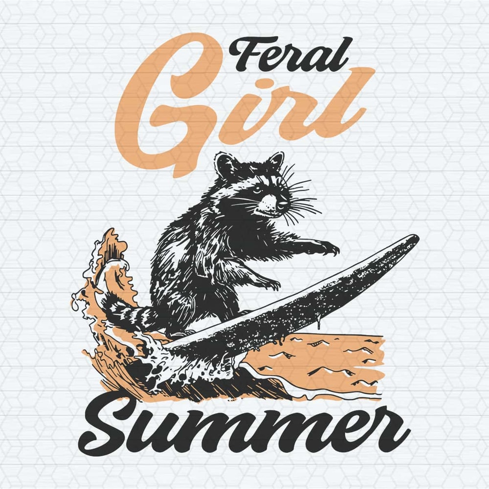 Feral Girl Summer Racoon Coastal SVG.jpg