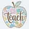 Retro Teach Floral TeacherBoho Apple Png School SVG.jpg