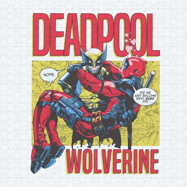 Marvel Bestie Couple Deadpool And Wolverine Movie PNG | Inspire Uplift