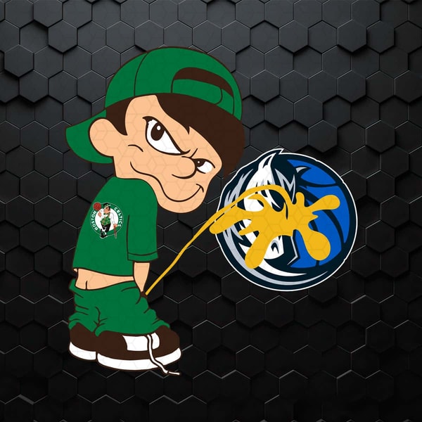Funny Boy Dallas Mavericks Piss On Boston Celtics SVG.jpg