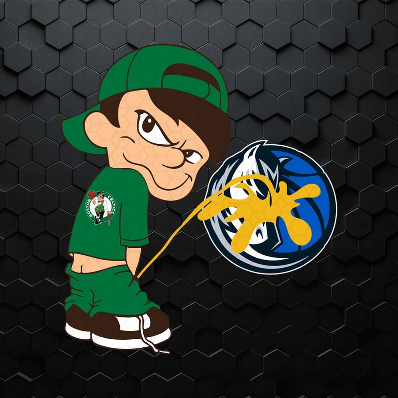 Funny Boy Dallas Mavericks Piss On Boston Celtics SVG.jpg