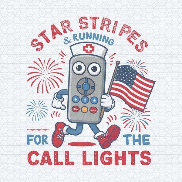 Stars Stripes And Running For Call Lights Patriotic Day PNG.jpg