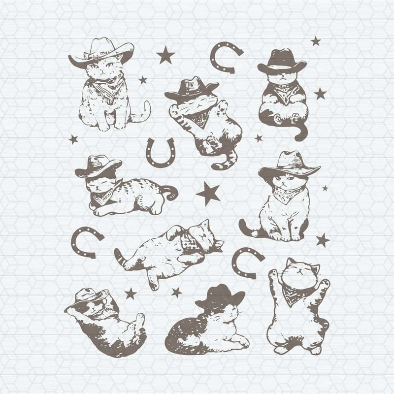 Western Cowboy Cats And Kittens SVG.jpg