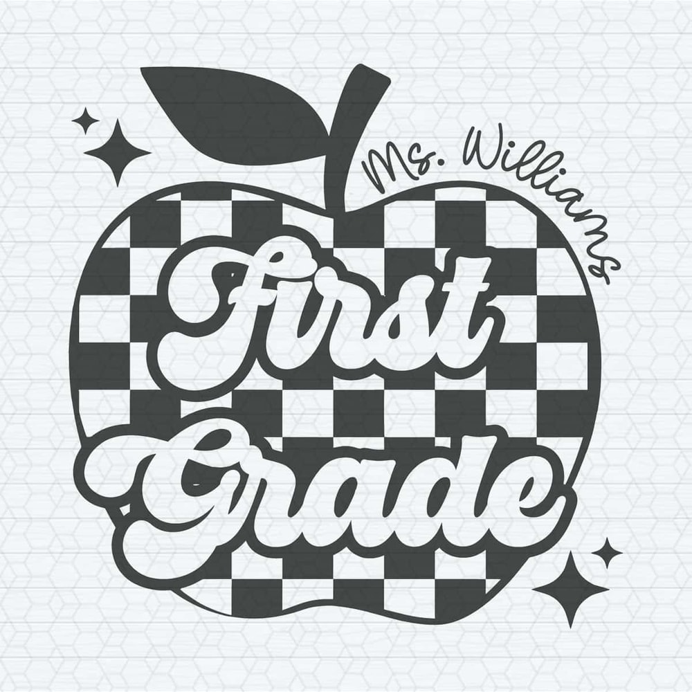 Custom First Grade Teacher Apple SVG.jpg