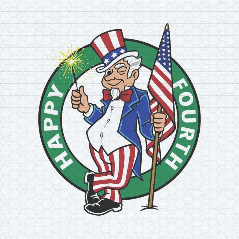 Happy Fourth Uncle Sam Circle Logo SVG.jpg