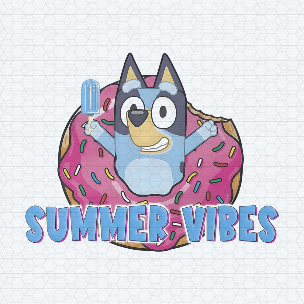 Funny Summer Vibes Bluey Donut PNG.jpg