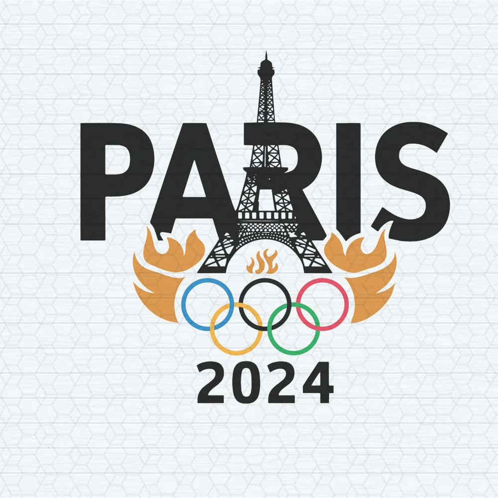 Eiffel Tower Olympics Paris Summer 2024 SVG.jpg
