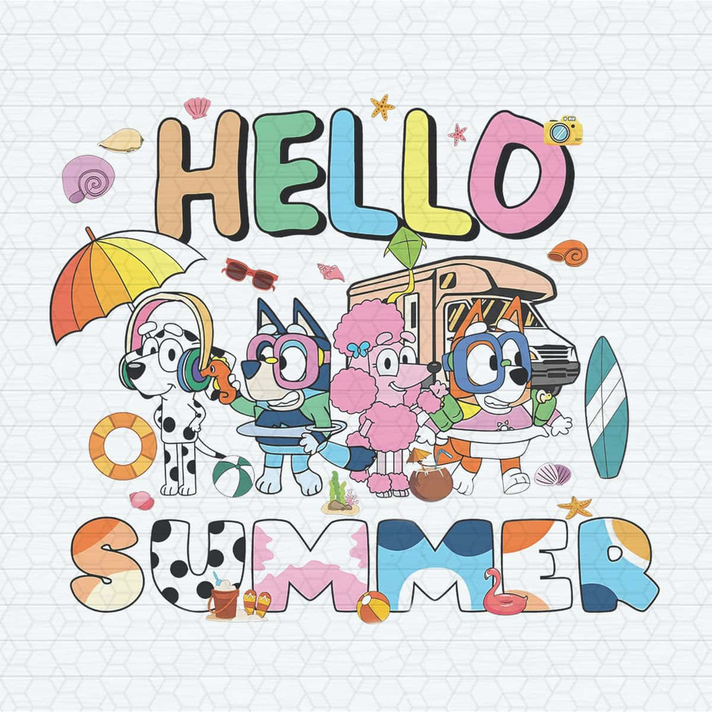 Hello Summer Bluey Characters Vacation PNG.jpg